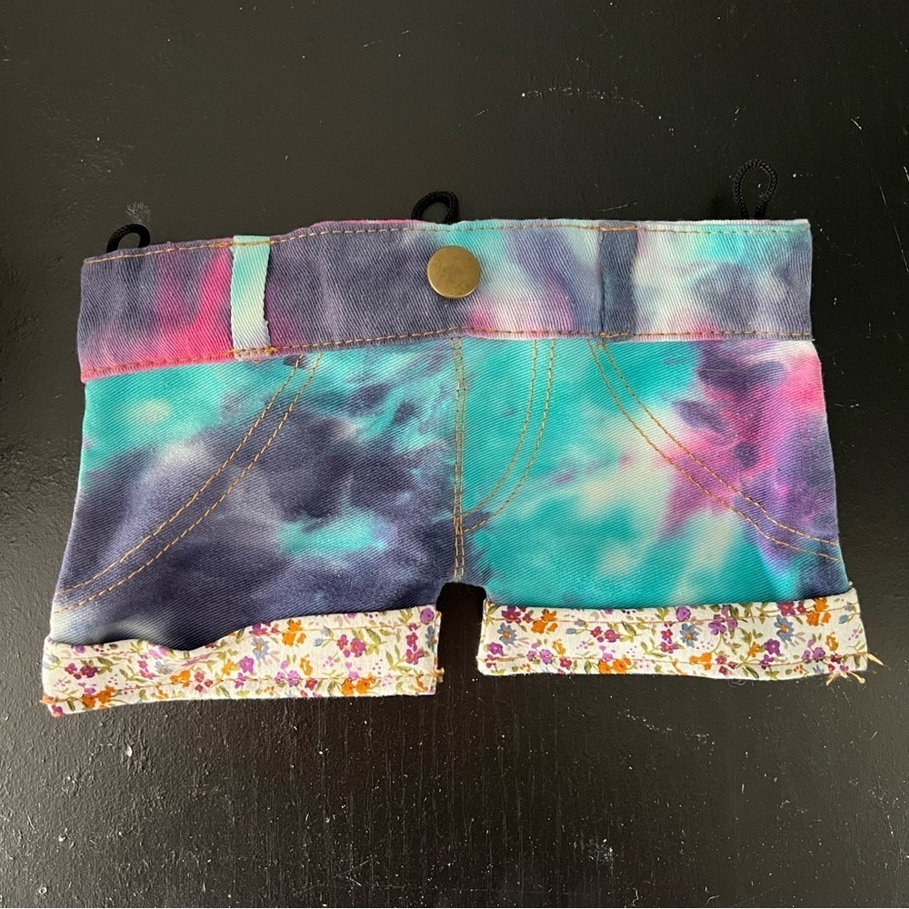 Purse Jean shorts clutch goofy tye die